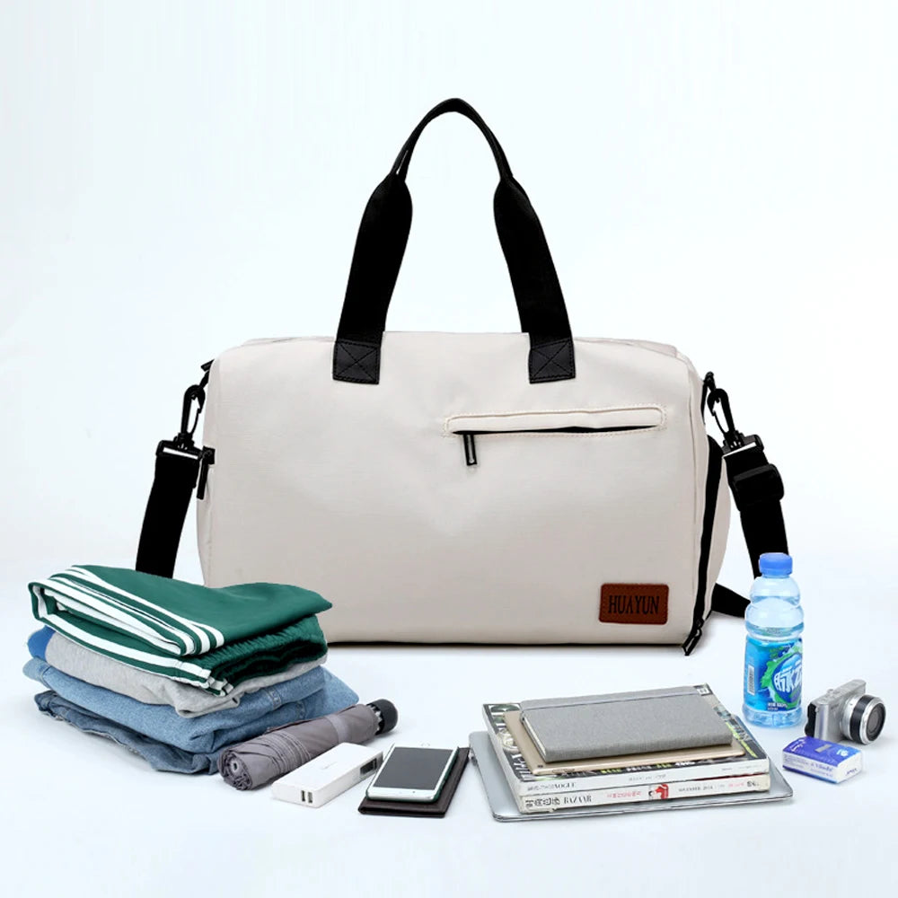 1PCS Sports Duffle Bag, Waterproof Wet Pocket & Shoe Compartment, Tote Carry On Bag for Gym Workout Travel Overnight Weekender