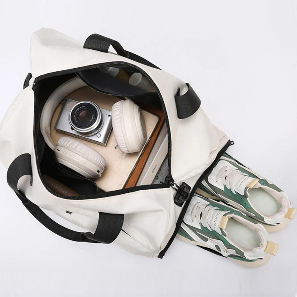 1PCS Sports Duffle Bag, Waterproof Wet Pocket & Shoe Compartment, Tote Carry On Bag for Gym Workout Travel Overnight Weekender