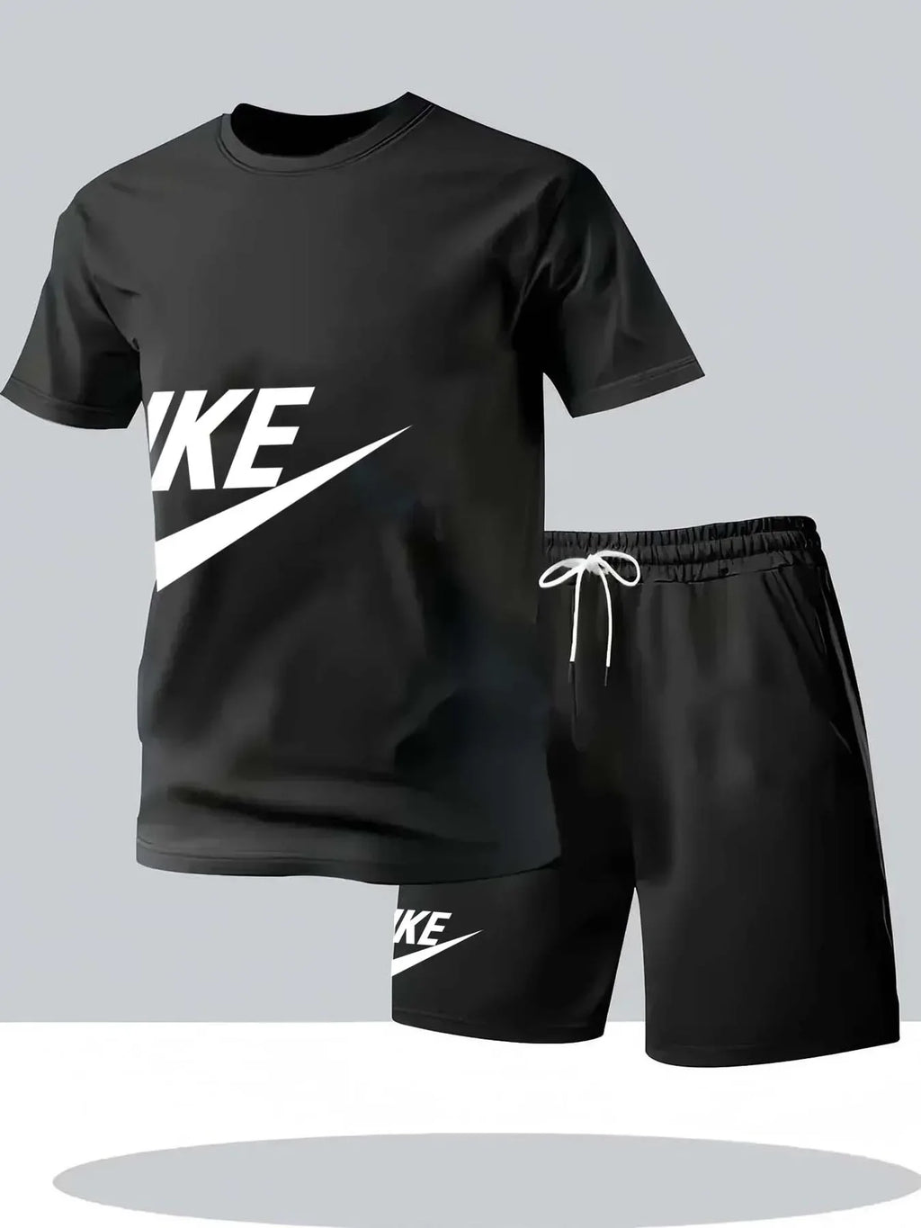 Summer fashion street short sleeved sports suit men's sports shirt set