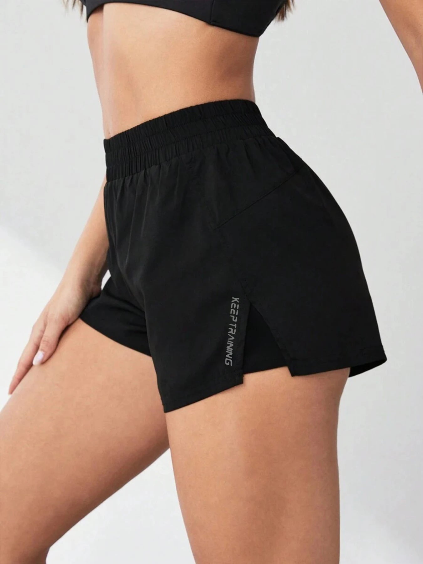 2026 New Style Faux Two-Piece Anti-Exposure Yoga Shorts Sports Shorts