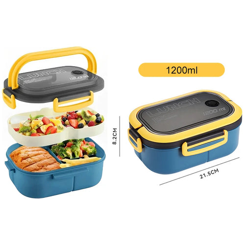 Double-layer Lunch Box Student Office Worker Bento Box Outdoor Picnic