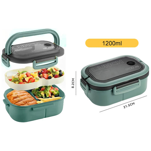 Double-layer Lunch Box Student Office Worker Bento Box Outdoor Picnic