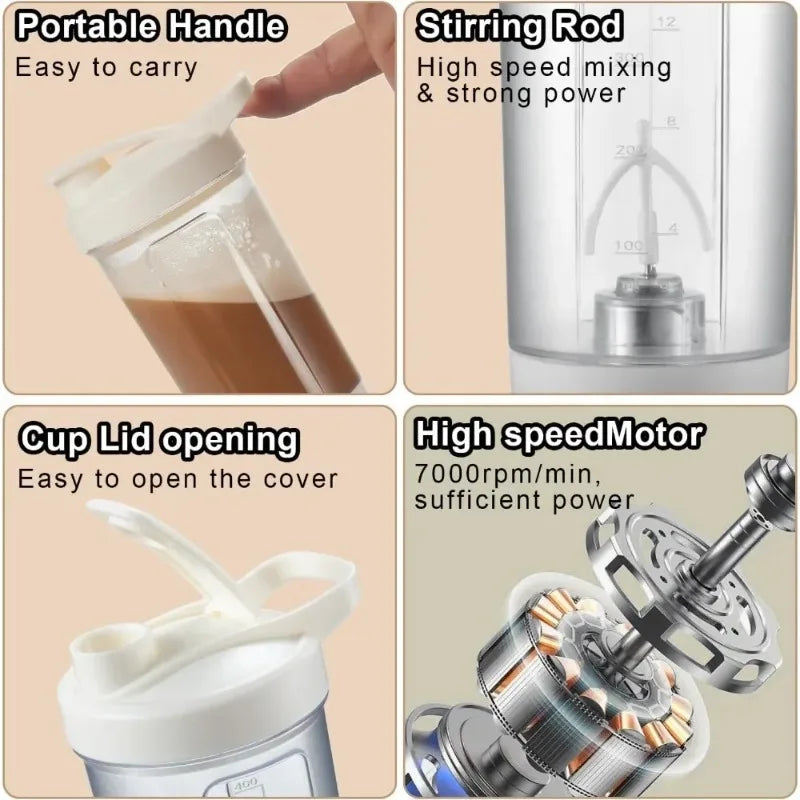 Electric Self Stirring Mug,Protein Powder Milkshake Shaker Bottle,USB