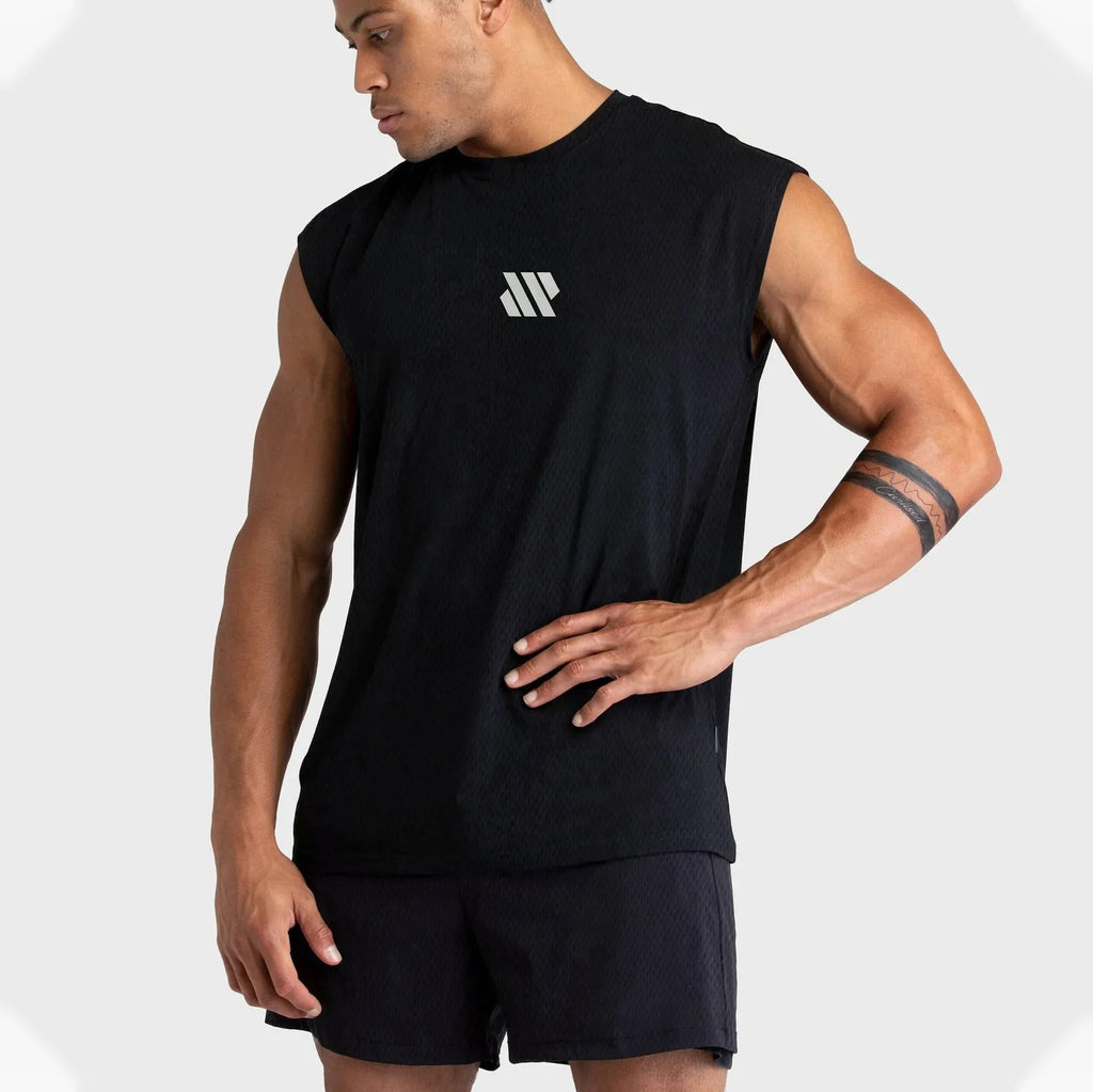 Men's Sleeveless Sports Shirt, Gym Fitness, Running, Quick Drying