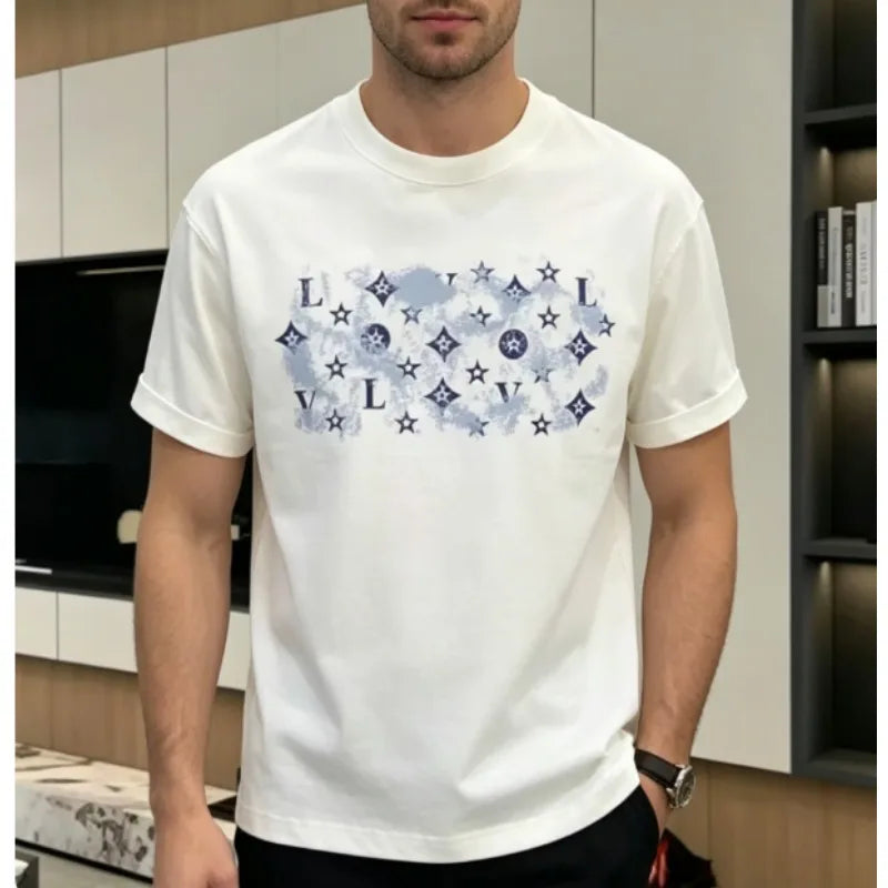 2026 Spring and Summer Fashion Brand Print Man T-shirt Men Tops T
