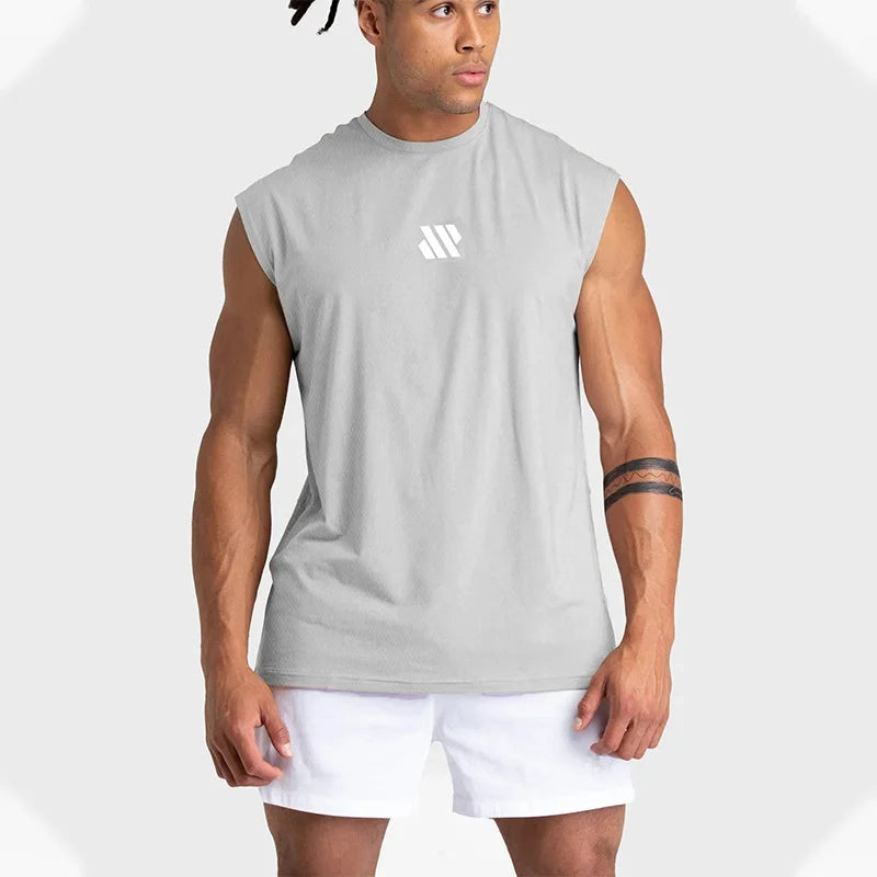 Men's Sleeveless Sports Shirt, Gym Fitness, Running, Quick Drying