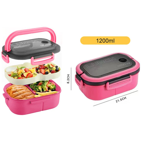 Double-layer Lunch Box Student Office Worker Bento Box Outdoor Picnic