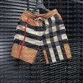 Fashion Plaid Casual Shorts for Men, 2026 Summer New Style, Loose