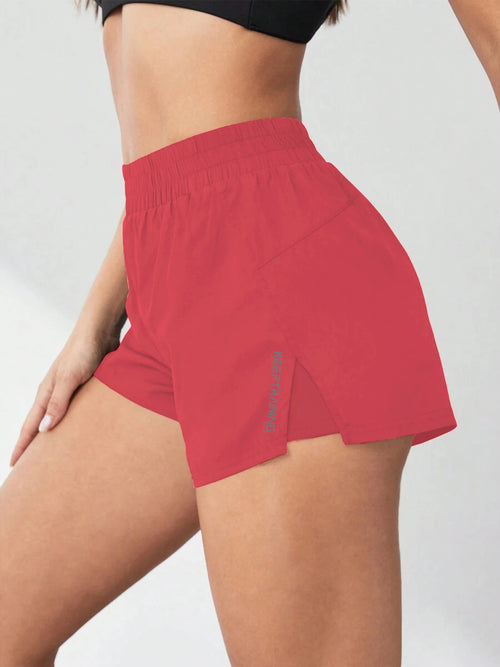 2026 New Style Faux Two-Piece Anti-Exposure Yoga Shorts Sports Shorts