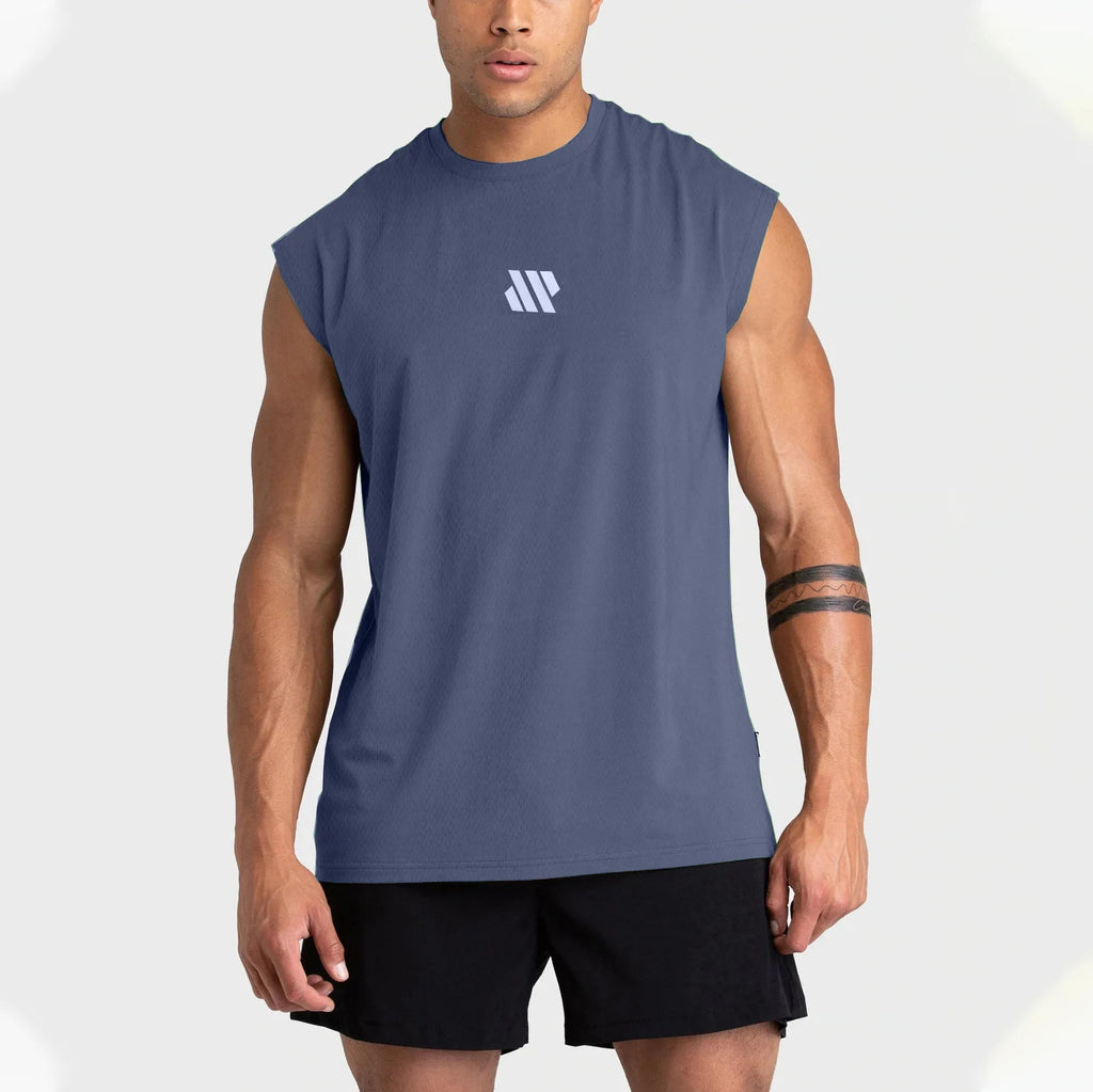 Men's Sleeveless Sports Shirt, Gym Fitness, Running, Quick Drying