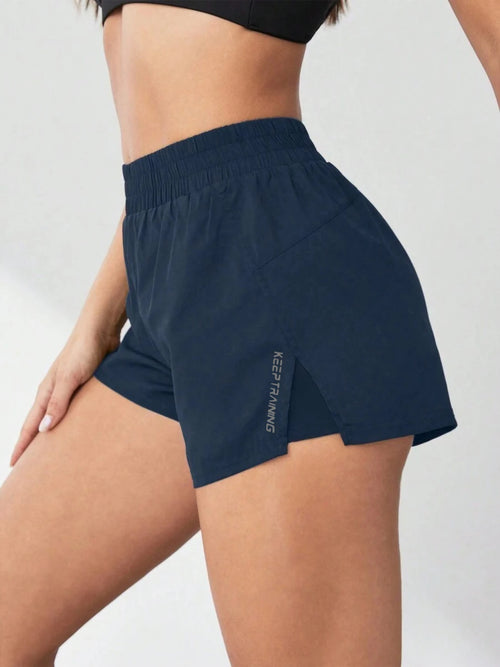 2026 New Style Faux Two-Piece Anti-Exposure Yoga Shorts Sports Shorts