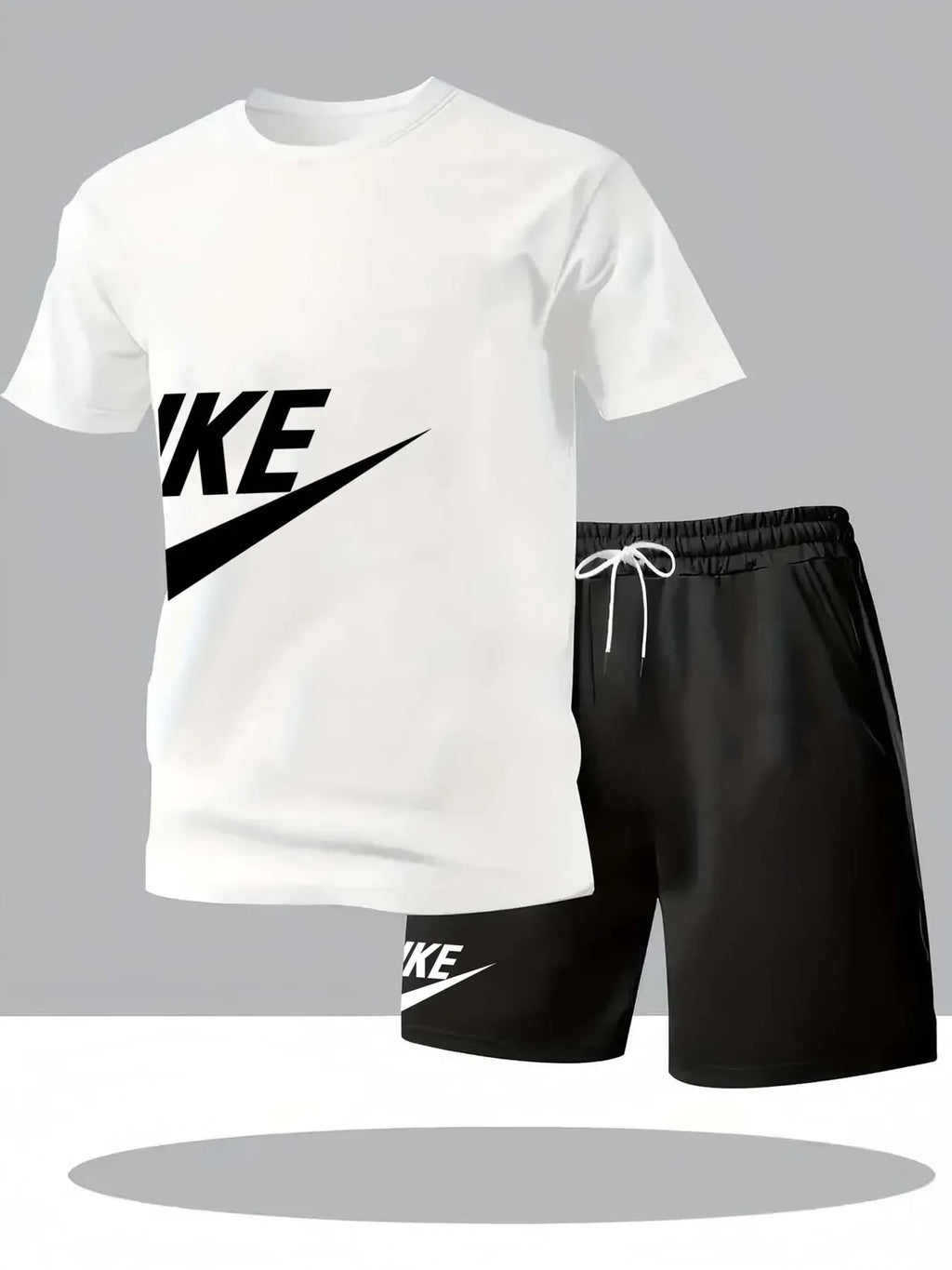 Summer fashion street short sleeved sports suit men's sports shirt set