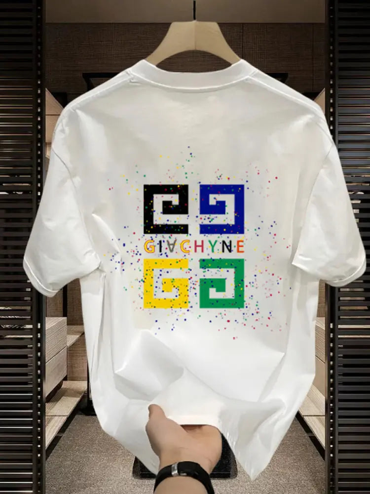 Summer 2026 Men's Cotton Luxury Fashion Graffiti Phantom Printed