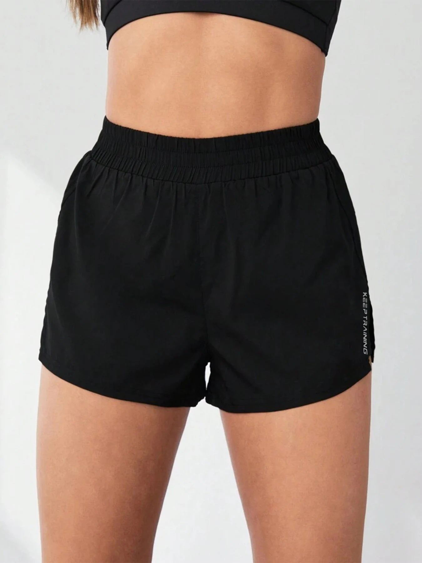 2026 New Style Faux Two-Piece Anti-Exposure Yoga Shorts Sports Shorts