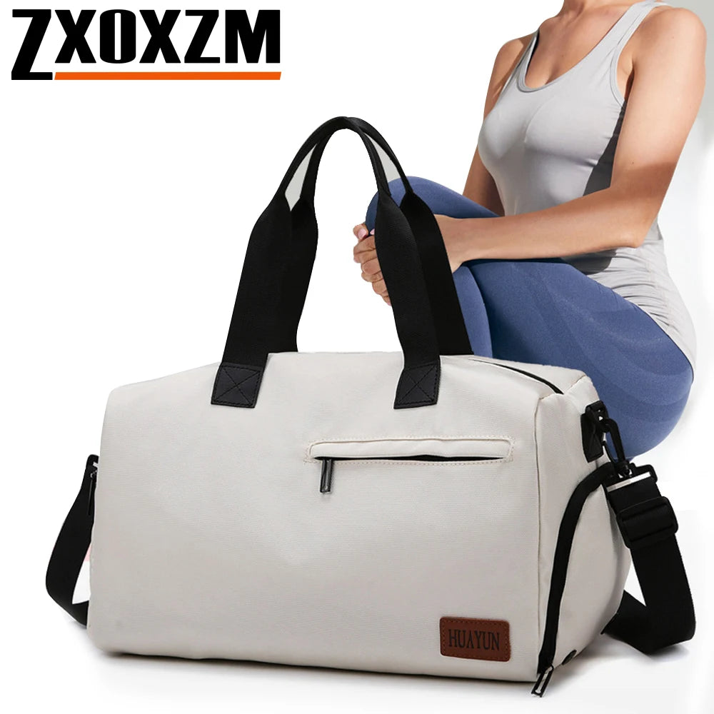 1PCS Sports Duffle Bag, Waterproof Wet Pocket & Shoe Compartment, Tote Carry On Bag for Gym Workout Travel Overnight Weekender