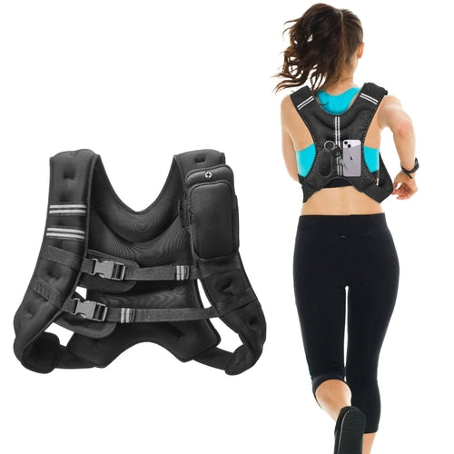 Weighted Vest, 20 lbs Weight Vest with Reflective Stripe, Adjustable
