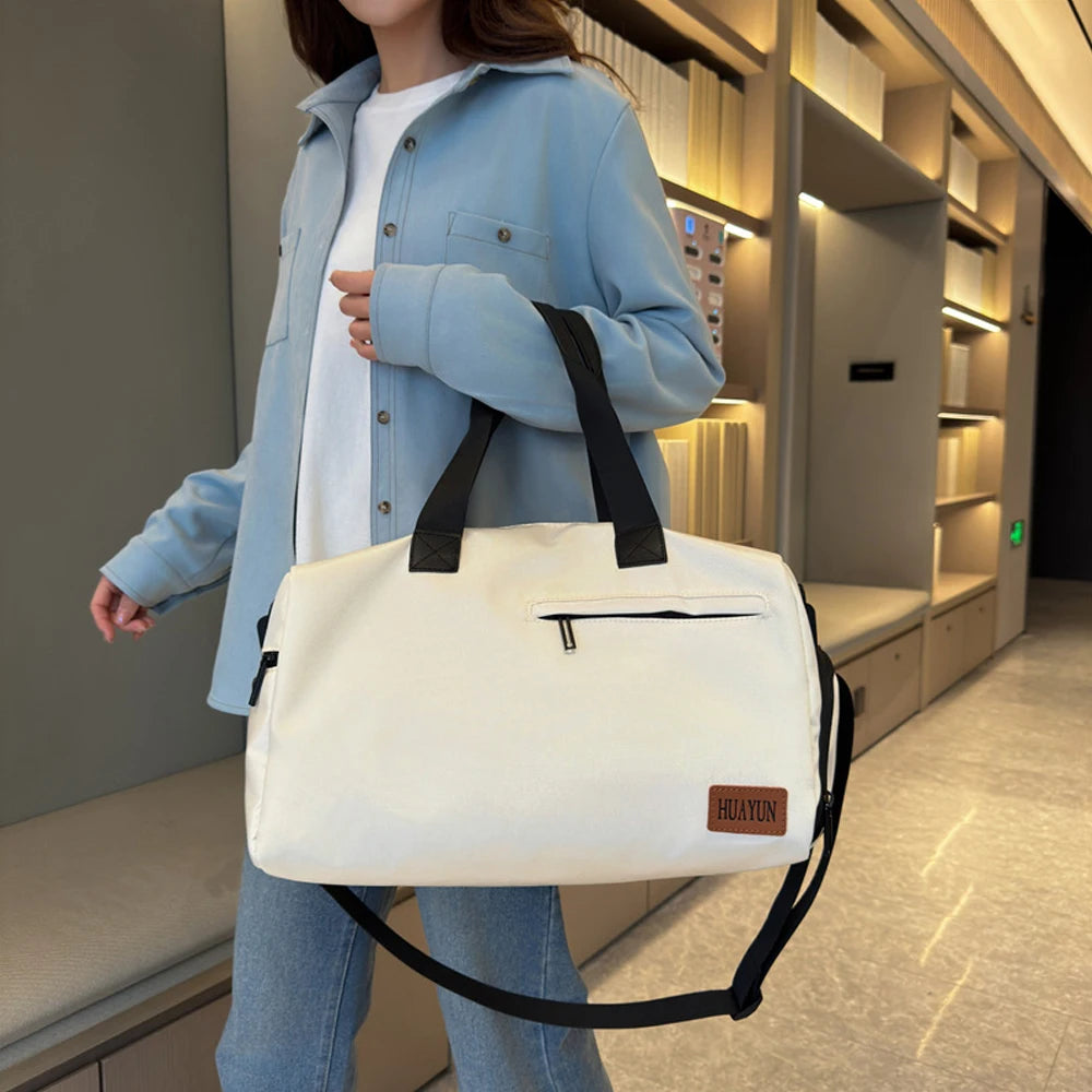 1PCS Sports Duffle Bag, Waterproof Wet Pocket & Shoe Compartment, Tote Carry On Bag for Gym Workout Travel Overnight Weekender