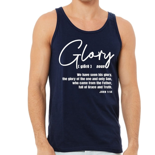 Mens Fitness Tank Top Graphic T-shirt Glory - Christian Inspiration