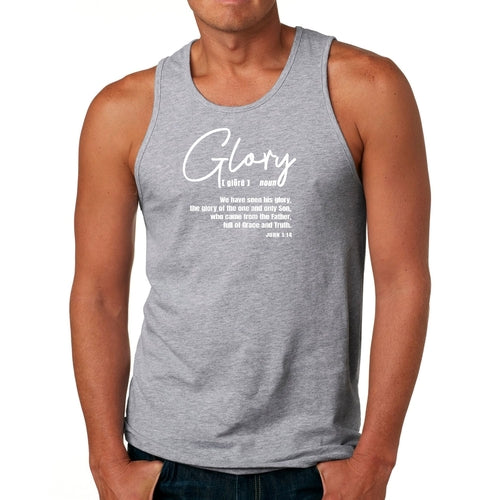 Mens Fitness Tank Top Graphic T-shirt Glory - Christian Inspiration