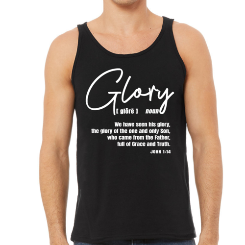 Mens Fitness Tank Top Graphic T-shirt Glory - Christian Inspiration