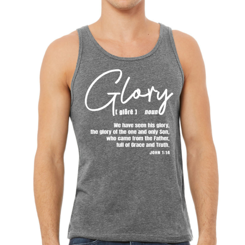 Mens Fitness Tank Top Graphic T-shirt Glory - Christian Inspiration