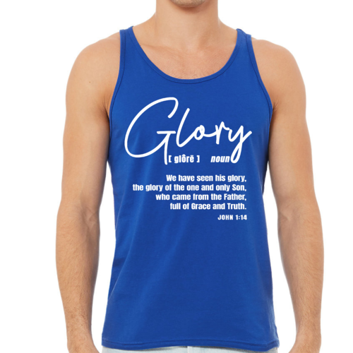 Mens Fitness Tank Top Graphic T-shirt Glory - Christian Inspiration