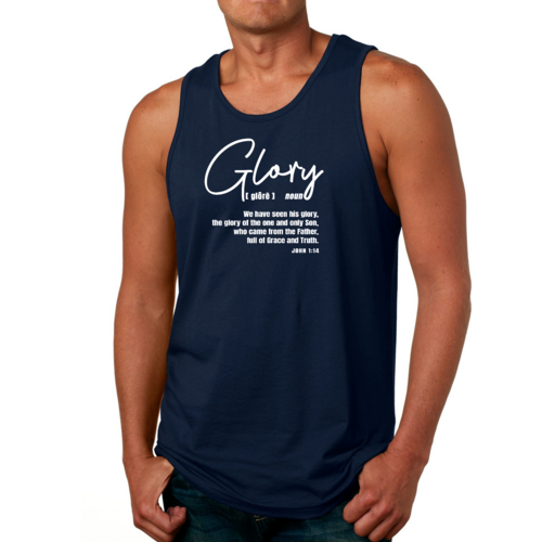 Mens Fitness Tank Top Graphic T-shirt Glory - Christian Inspiration